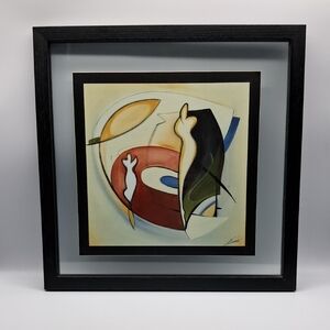 Recording Studio "Blues Session" Art By Gockel with Black Frame 15x15